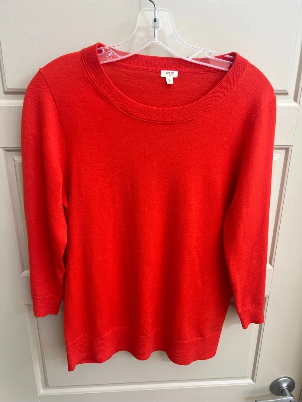J. Crew Scoop neck Knit 100% merino wool tunic sweater M summer soft girl preppy
